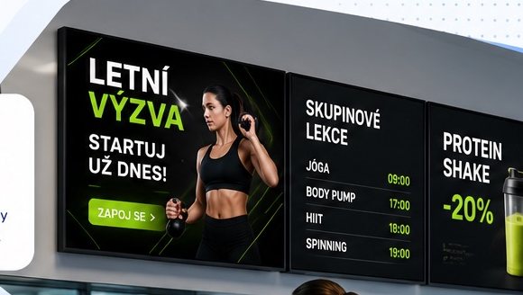 Zeď ve fitness centru